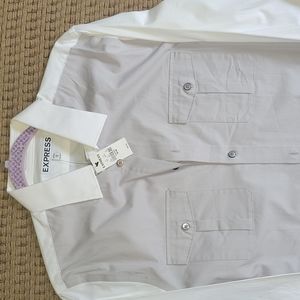 Men's Express button up two tone grey sz M